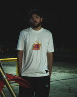 Camiseta marfil- CHROME FLAMES- regular fit