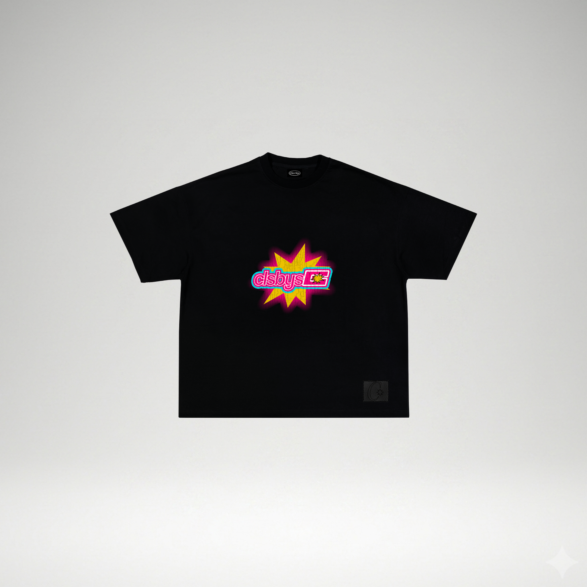 camiseta negra-SPONSOR PACK -semi boxy fit