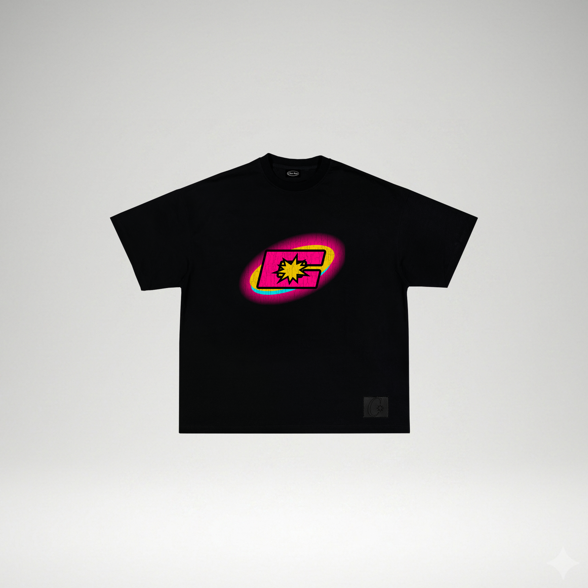 camiseta negra-OVER THE LIMT-regular fit