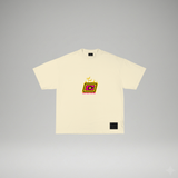 Camiseta marfil- CHROME FLAMES- regular fit