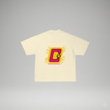 Camiseta marfil- CHROME FLAMES- regular fit